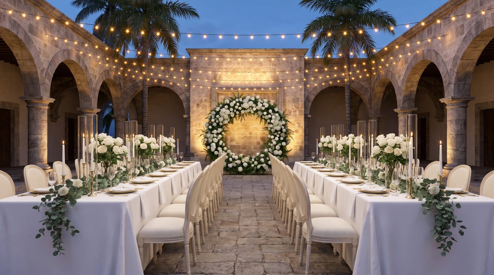 Render de una boda en una hacienda